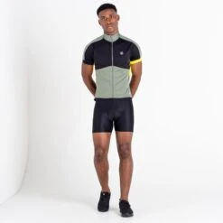 Dare 2b Protraction II T-shirt De Cyclisme Zippé Pour Homme - Vert Pâle -Vélo Mania protraction ii t shirt de cyclisme zippe pour homme vert pale 4