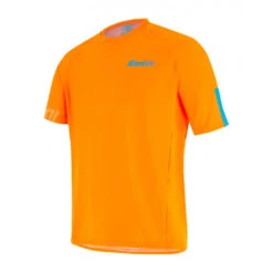 Santini Sasso - Maillot Mtb - Unisex - Orange-fluo - Vélo -Vélo Mania sasso maillot mtb unisex orange fluo velo 2