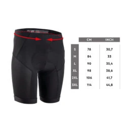 Rockrider SOUS SHORT VELO VTT EXPL 500 HOMME Noir -Vélo Mania sous short velo vtt expl 500 homme noir 3