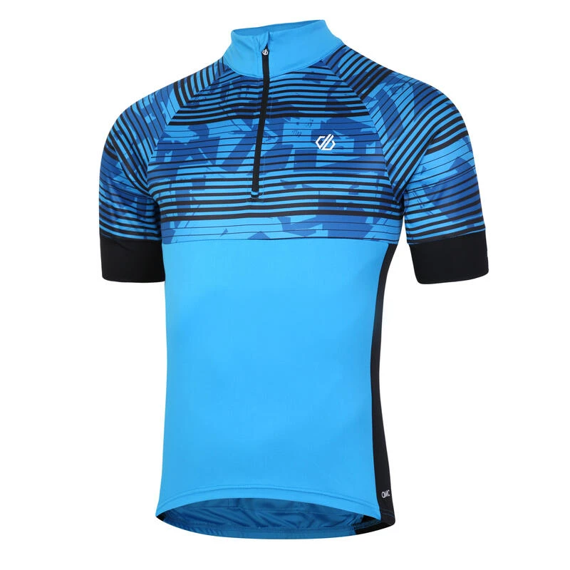 Dare 2b Stay The Course II T-shirt De Cyclisme Zippé à Moitié Pour Homme - Bleu Vif 4 Dare 2b Stay The Course II T-shirt De Cyclisme Zippé à Moitié Pour Homme - Bleu Vif – Image 2