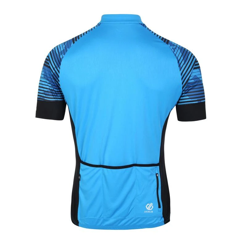 Dare 2b Stay The Course II T-shirt De Cyclisme Zippé à Moitié Pour Homme - Bleu Vif 5 Dare 2b Stay The Course II T-shirt De Cyclisme Zippé à Moitié Pour Homme - Bleu Vif – Image 3