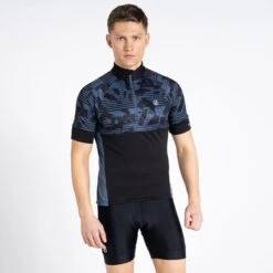 Dare 2b Stay The Course II T-shirt De Cyclisme Zippé à Moitié Pour Homme - Noir -Vélo Mania stay the course ii t shirt de cyclisme zippe a moitie pour homme noir 4
