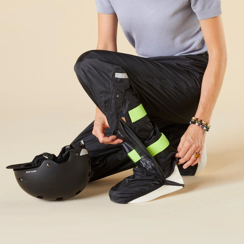 BTWIN SURPANTALON PLUIE VELO VILLE 100 NOIR 7 BTWIN SURPANTALON PLUIE VELO VILLE 100 NOIR – Image 5