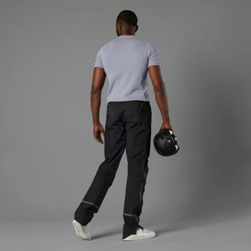 BTWIN SURPANTALON PLUIE VELO VILLE 900 HOMME NOIR 5 BTWIN SURPANTALON PLUIE VELO VILLE 900 HOMME NOIR – Image 3