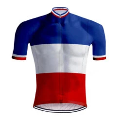 Vélo Mania -Vélo Mania tenue de cyclisme retro champion francaise tricolore redted 1