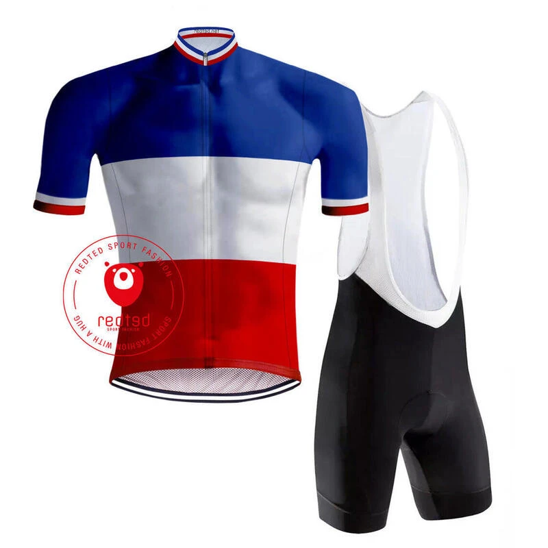 Tenue De Cyclisme Rétro Champion Française Tricolore - RedTed 3 Tenue De Cyclisme Rétro Champion Française Tricolore - RedTed