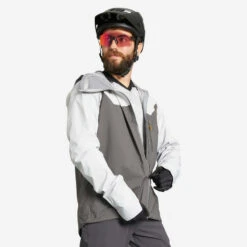 Rockrider Veste Coupe Pluie VELO VTT All Mountain Imperméable Grise
