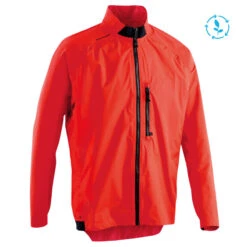 Rockrider VESTE COUPE PLUIE VELO VTT EXPL 500 ROUGE -Vélo Mania veste coupe pluie velo vtt expl 500 rouge 1