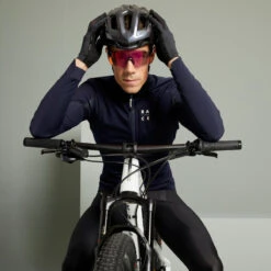 Veste Hiver VTT Manches Longues Rockrider RACE Bleu Nuit -Vélo Mania veste hiver vtt manches longues rockrider race bleu nuit 2