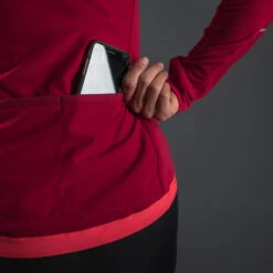 VESTE VELO ROUTE 500 FEMME FRAMBOISE -Vélo Mania veste velo route 500 femme framboise 3