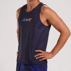 ZOOT Homme LTD Maillot De Course Sans Manches Respirant - Stars & Stripes - -Vélo Mania zoot homme ltd maillot de course sans manches respirant stars and stripes 2